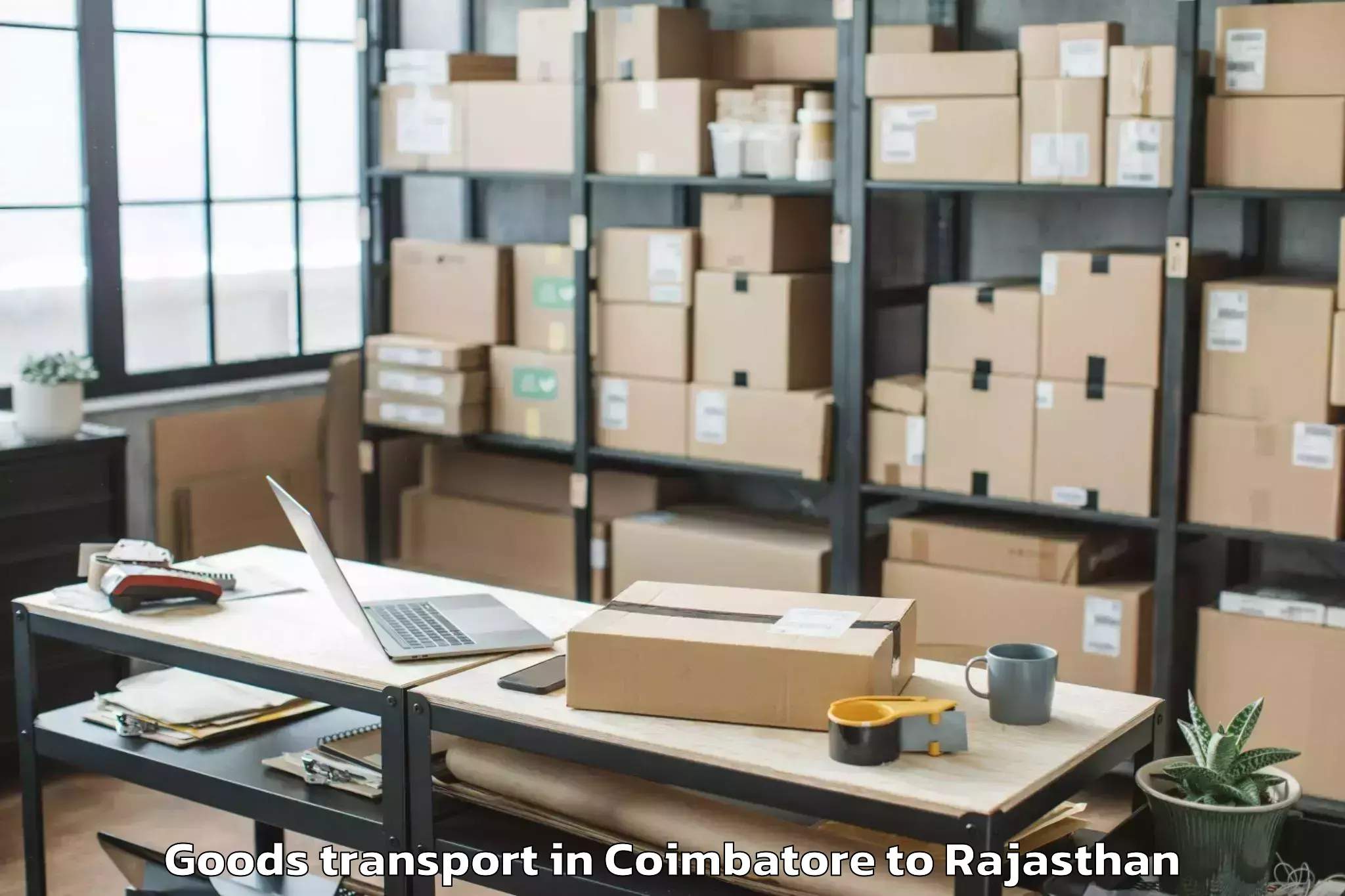 Book Coimbatore to Bandikui Goods Transport Online